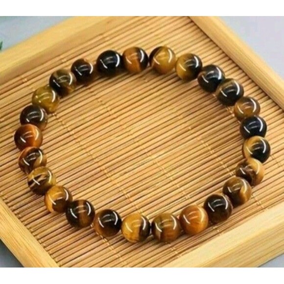 Tiger Eye (Stone)-(Lucky)-(Money)-(Wealth)-(Yoga)-(Bracelet)-(Size Pictured)-$25 - Picture 4 of 5